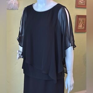 MSK Collection Chiffon cover with slit shoulders. Rhinestones galore!! PERFECT!